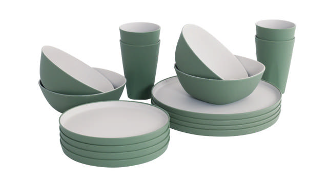 Gala 4 Person Dinner Set Shadow Green