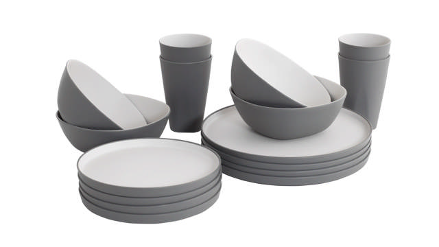 Gala 4 Person Dinner Set Grey Mist