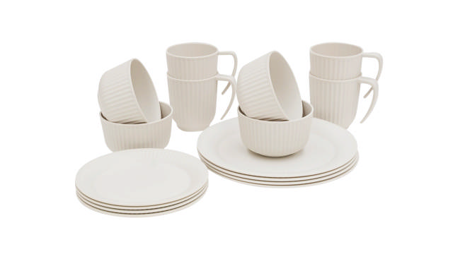 Delish 4 Person Dinner Set Sandstone
