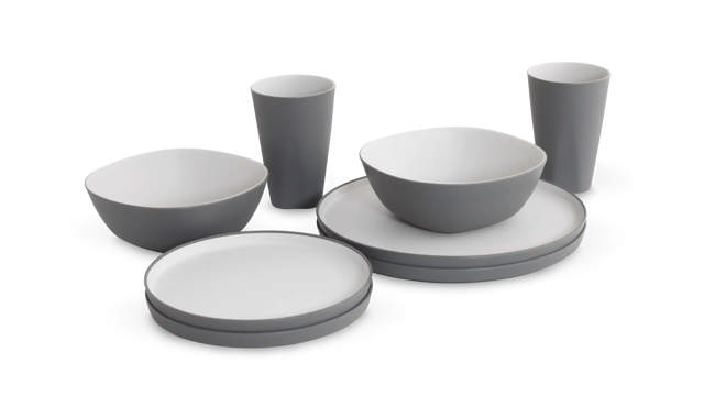Gala Geschirrr-Set 2 Personen Grey Mist
