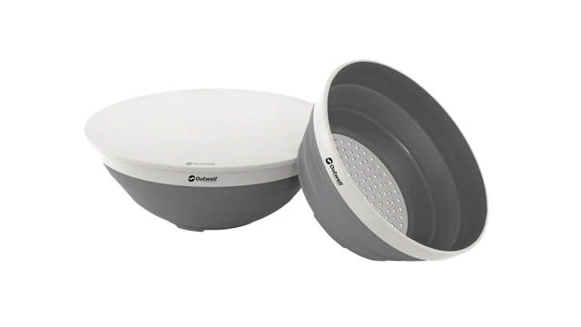 Collaps Bowl & Colander Set Grey Mist