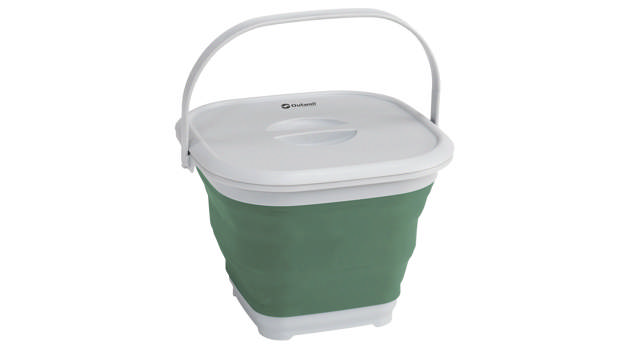 Collaps Bucket Square w/lid Shadow Green