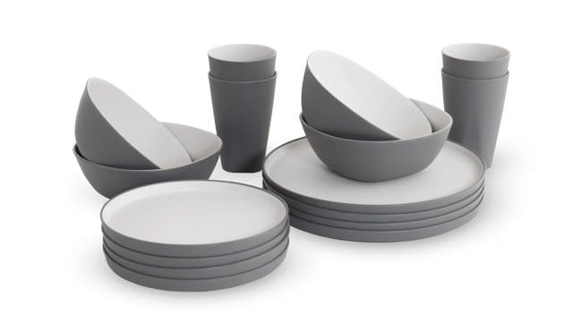 Gala Geschirrr-Set 4 Personen Grey Mist