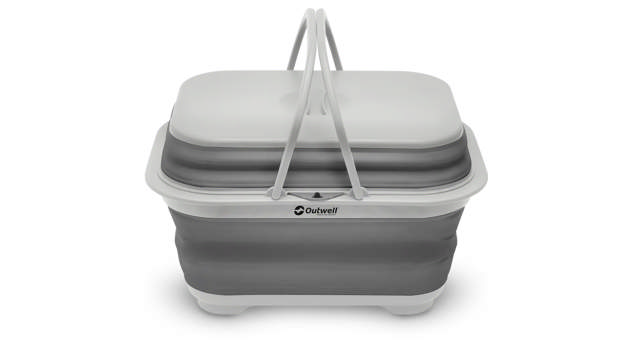 Collaps Washing Base w/handle & lid Grey Mist