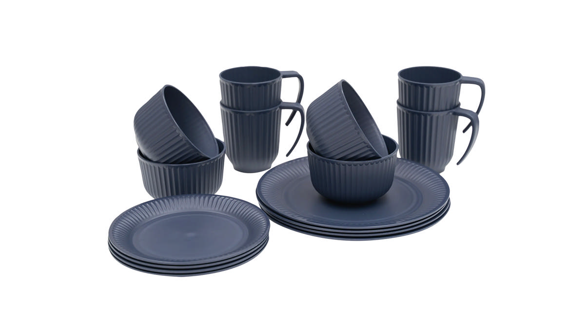 Delish 4 persoons serviesgoed set Navy Night