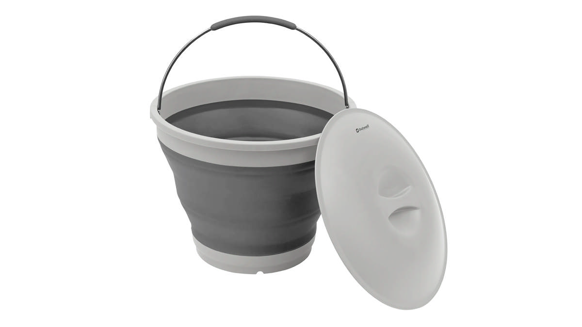 Collaps Spand rund med låg Grey Mist