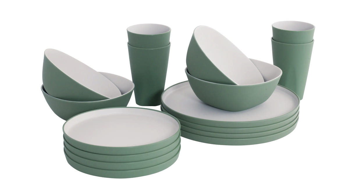 Gala 4 persoons serviesgoed set Shadow Green