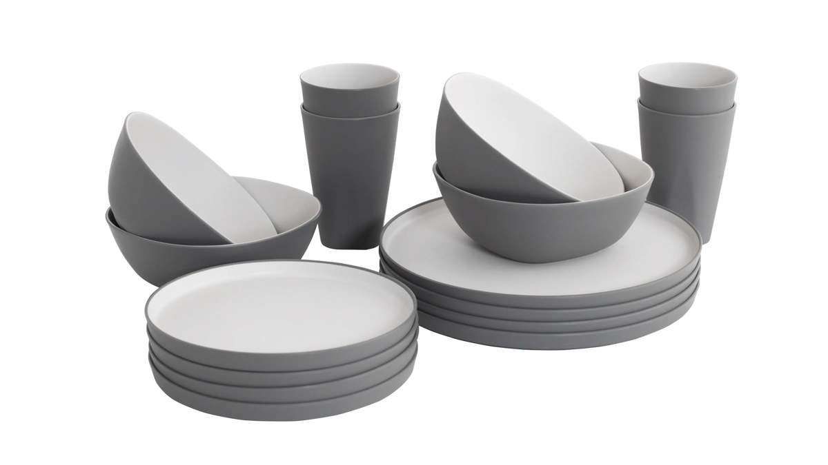 Gala 4 Person Dinner Set Grey Mist