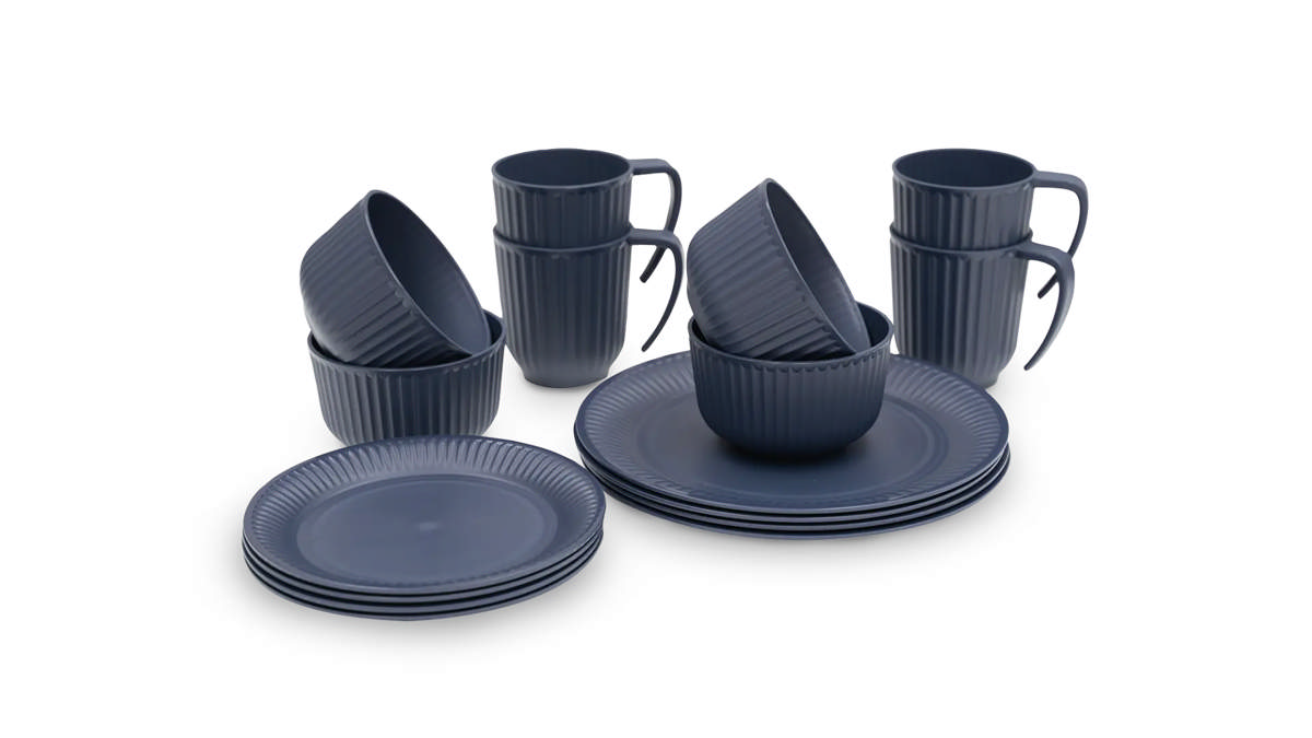 Delish 4 Person Dinner Set Navy Night