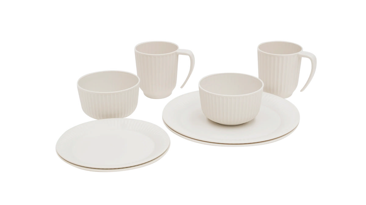 Delish 2 persoons serviesgoed set Sandstone