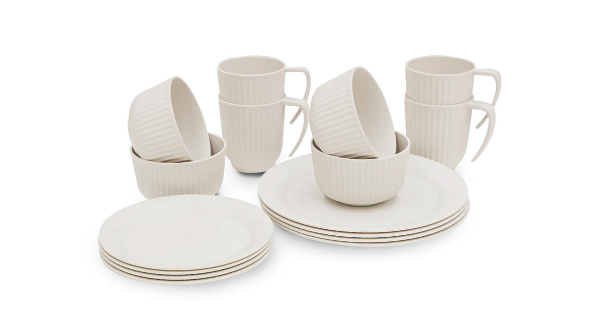 Delish 4 Person Dinner Set Sandstone