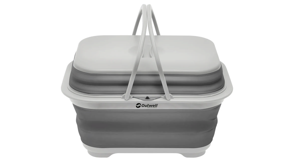 Collaps Waschbecken mit Griff und Deckel Grey Mist