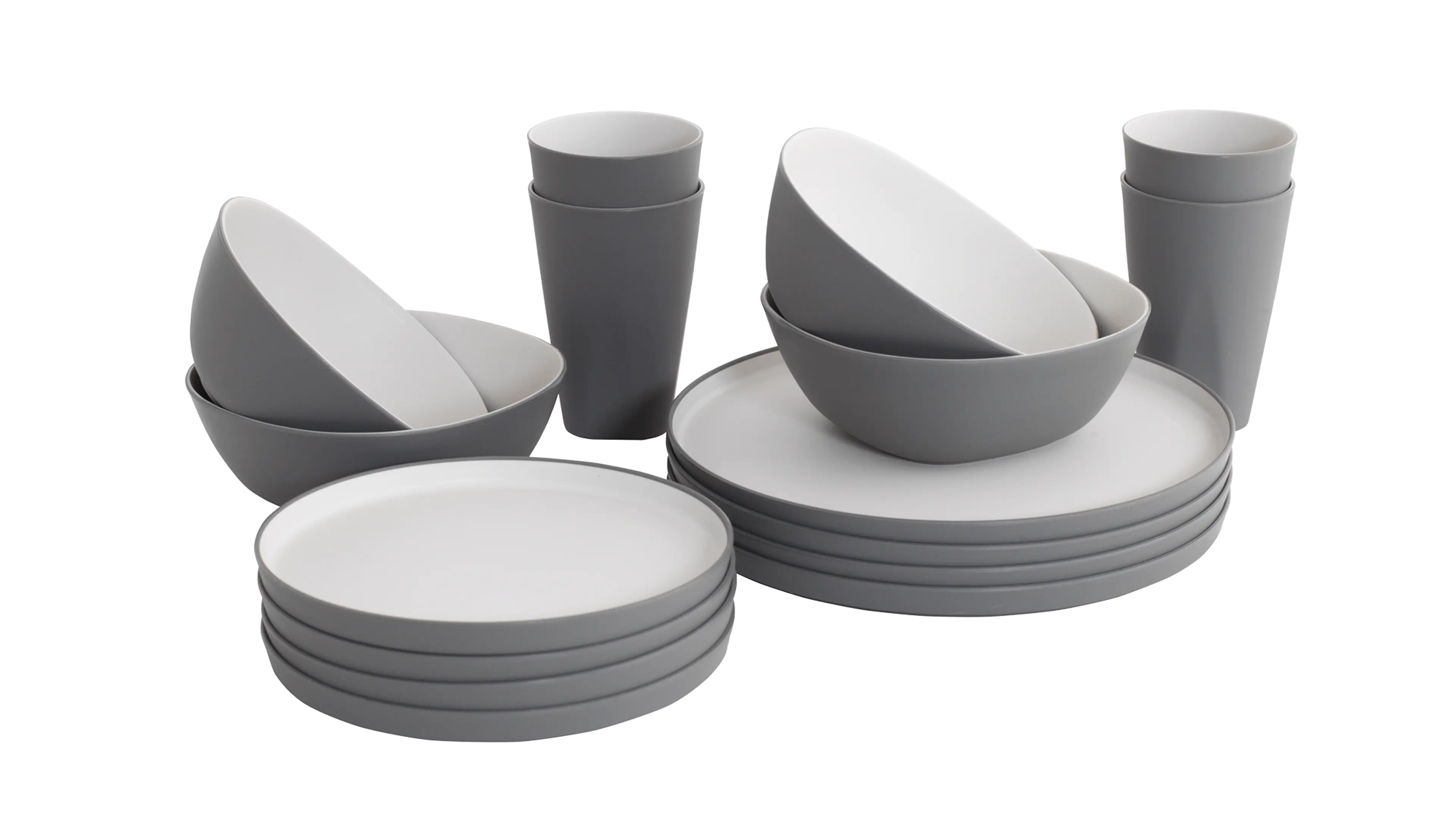Gala 4 Person Dinner Set Grey Mist