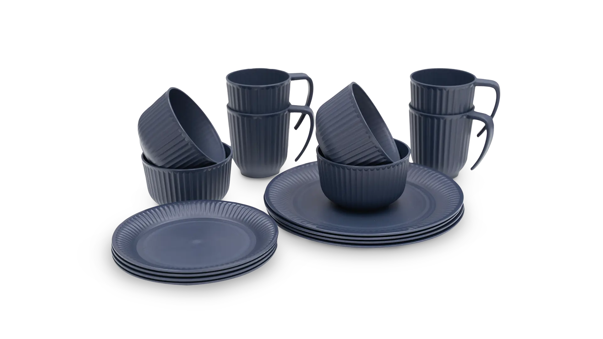 Delish 4 Person Dinner Set Navy Night