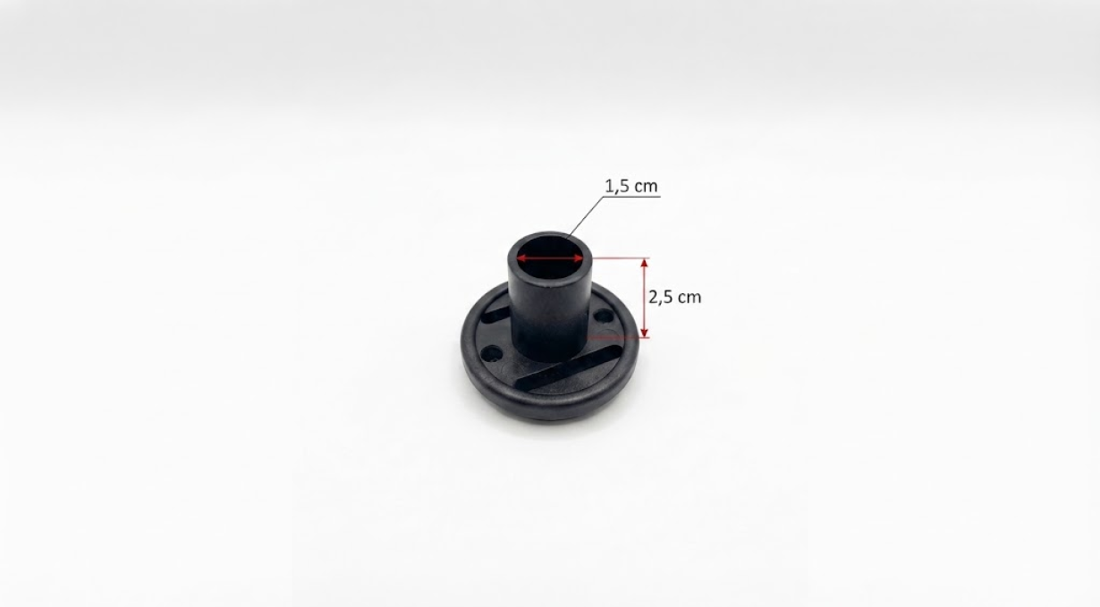 Stokhouder – afmeting – (1,5 x 2,5 cm)
