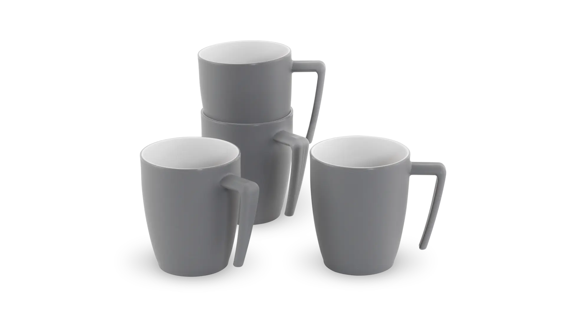 Gala 4 Person Mug Set Grey Mist