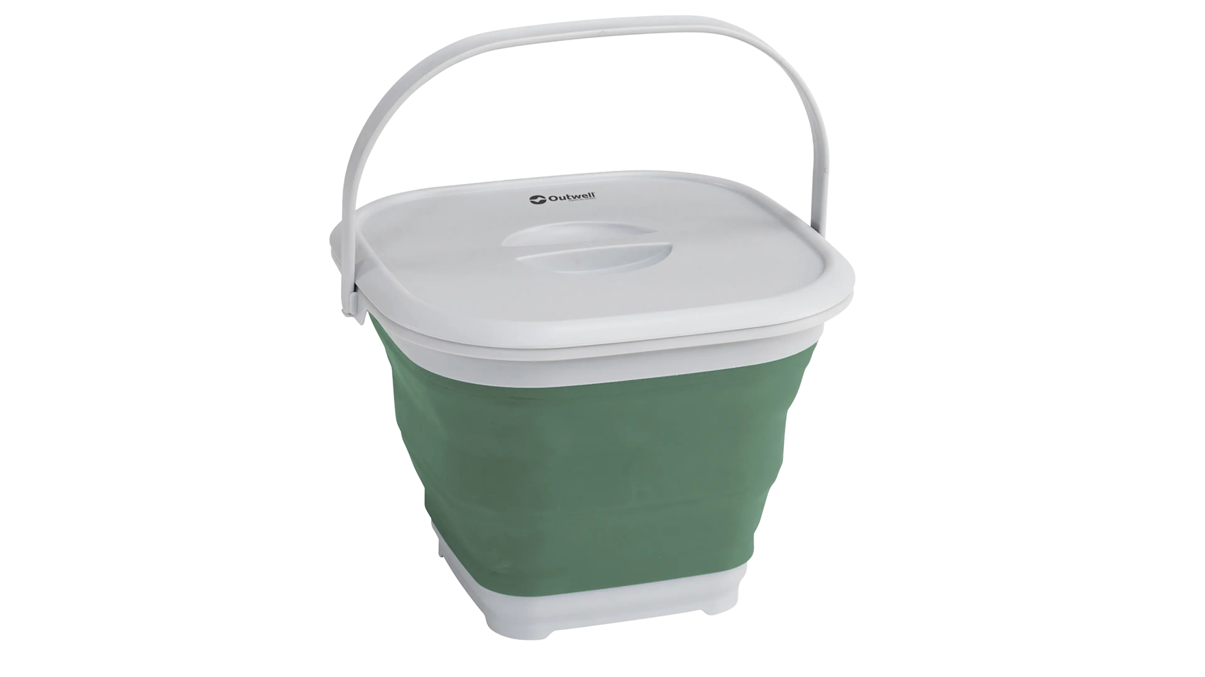 Collaps Bucket Square w/lid Shadow Green