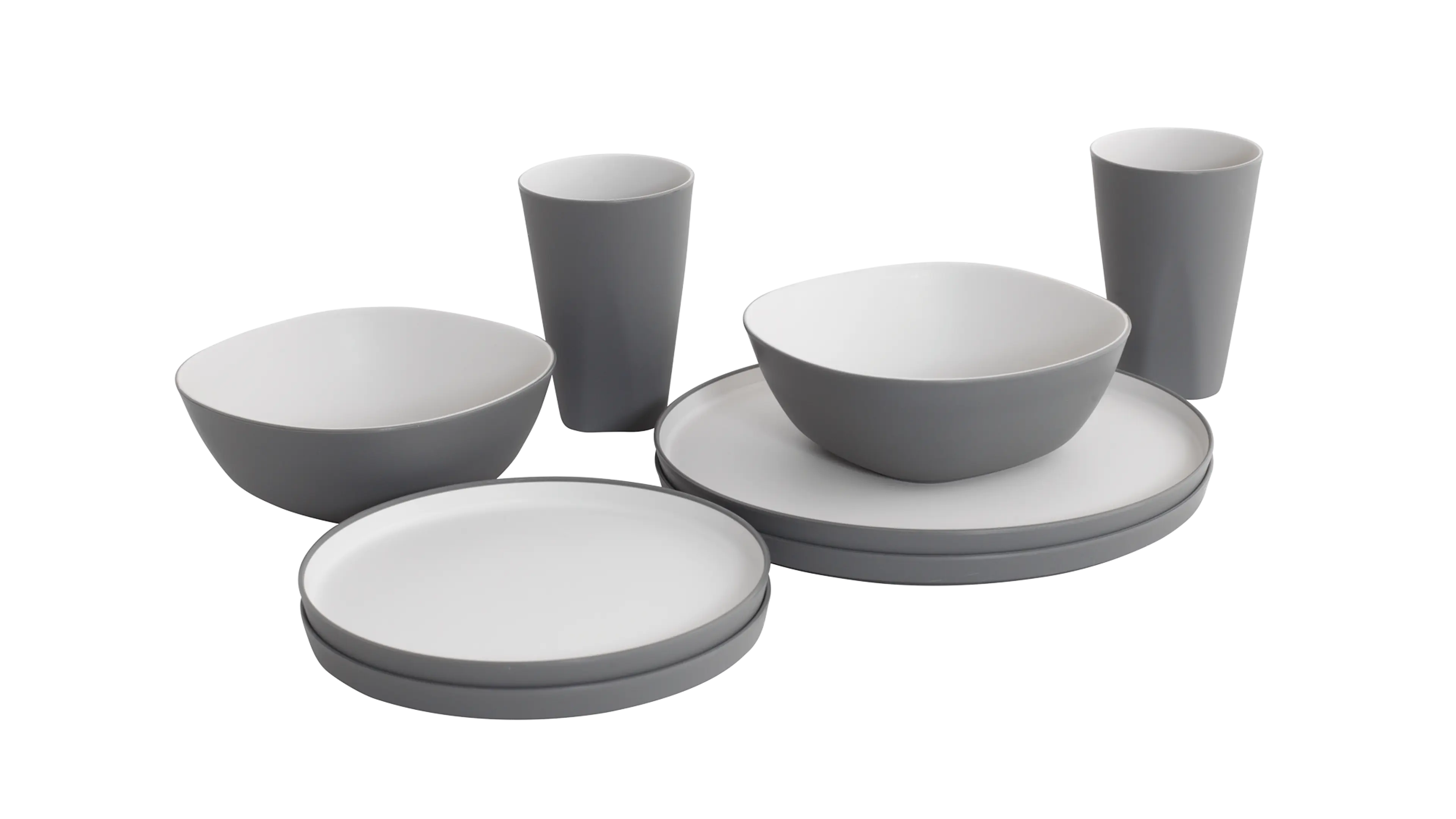 Gala 2 persoons serviesgoed set Grey Mist